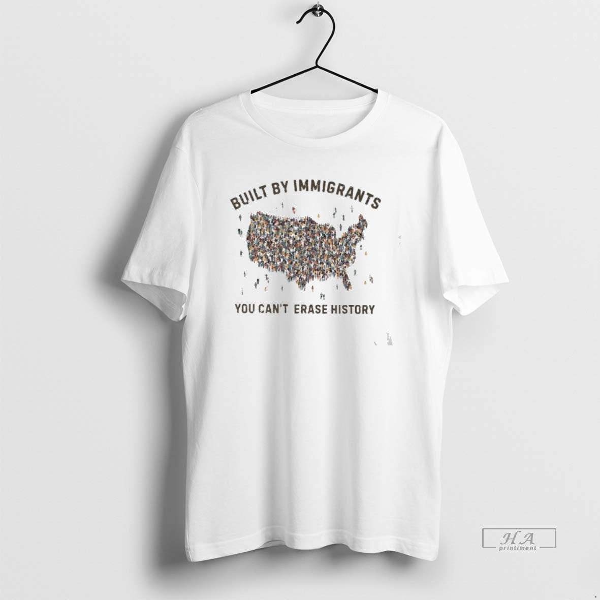 Official Built Immigrants Cant Erase History American Map T-Shirt, Sweatshirt, Hoodie, Long Sleeve