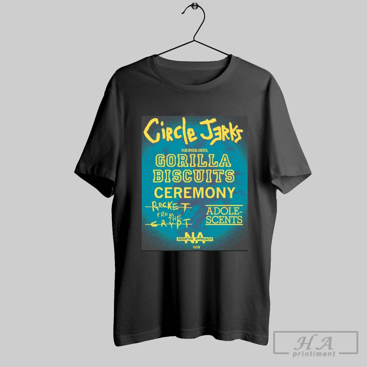 Official Circle Jerks Gorilla Biscuits Ceremony Rocket From The Crypt Adolescents And Negative Approach 2025