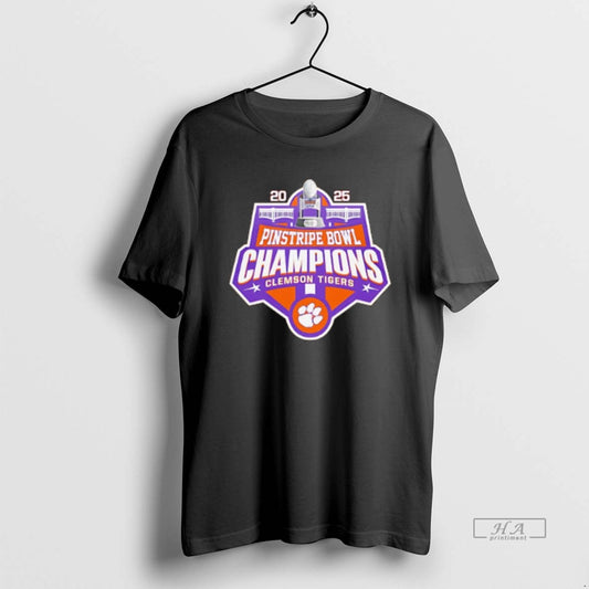 Official Clemson Tigers 2025 Pinstripe Bowl Champions Logo T-Shirts, Hoodie, Sweatshirt | WearSparks.com