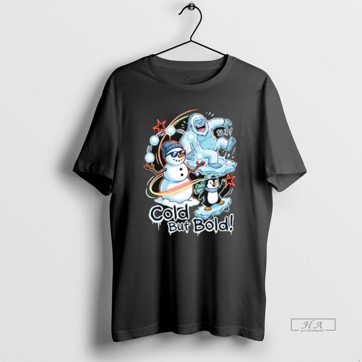 Official Cold But Bold Funny Snowman Yeti And Penguin Urban Christmas T-Shirts, Hoodie, Sweatshirt | WearSparks.com