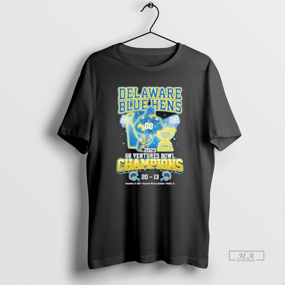 Official Delaware Blue Hens 2025 68 Ventures Bowl Champions Score Neon T-Shirts, Hoodie, Sweatshirt | WearSparks.com