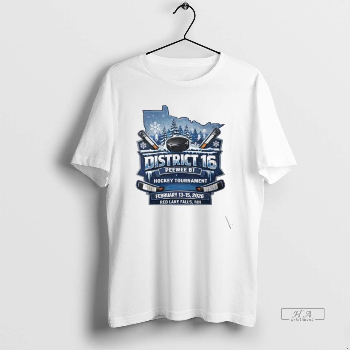 Official District 16 Peewee B1 Hockey Tournament Red Lake Falls Minnesota T-Shirt, Sweatshirt, Hoodie