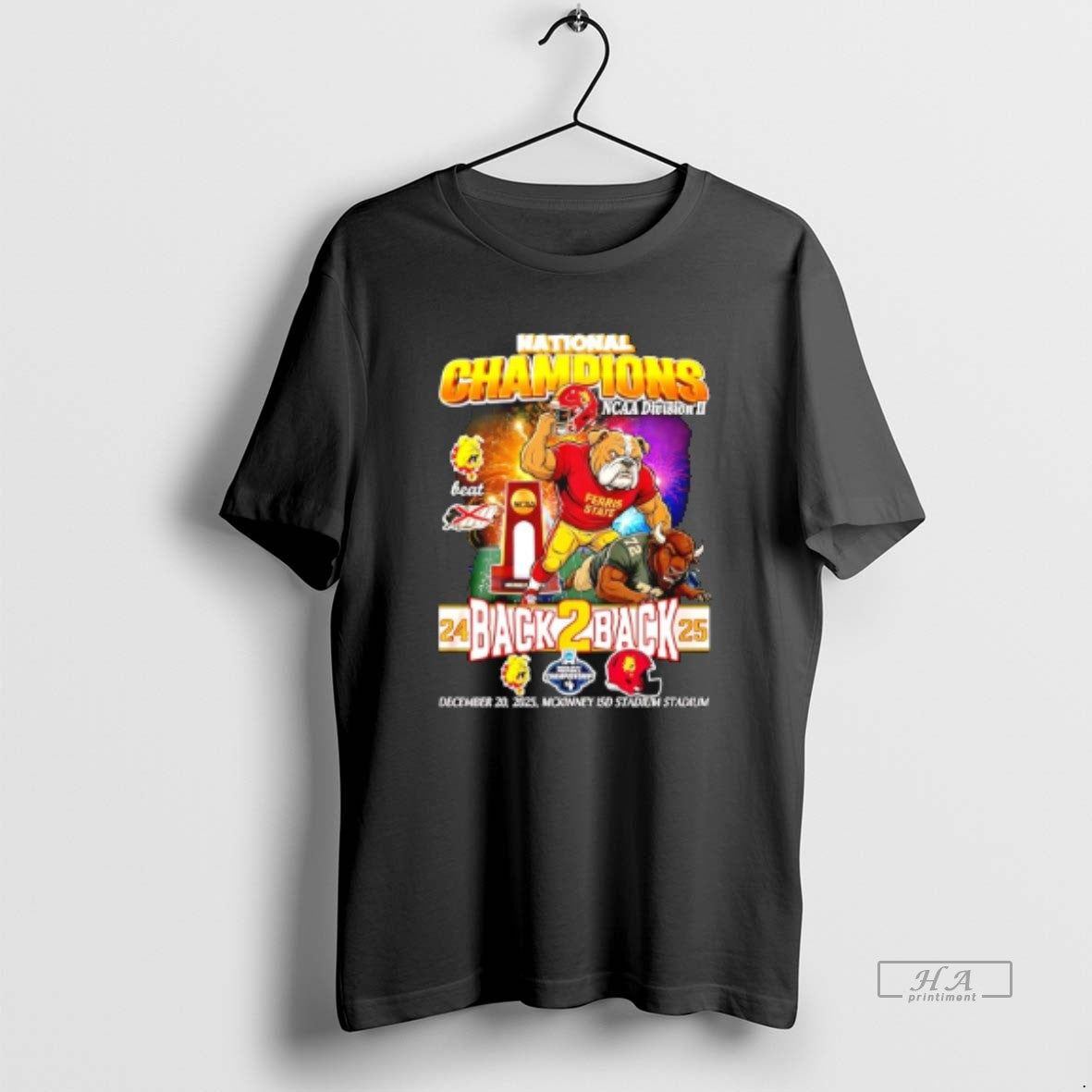 Official Ferris State Bulldogs Back To Back 2025 National Champions Mascot T-Shirts, Hoodie, Sweatshirt | WearSparks.com