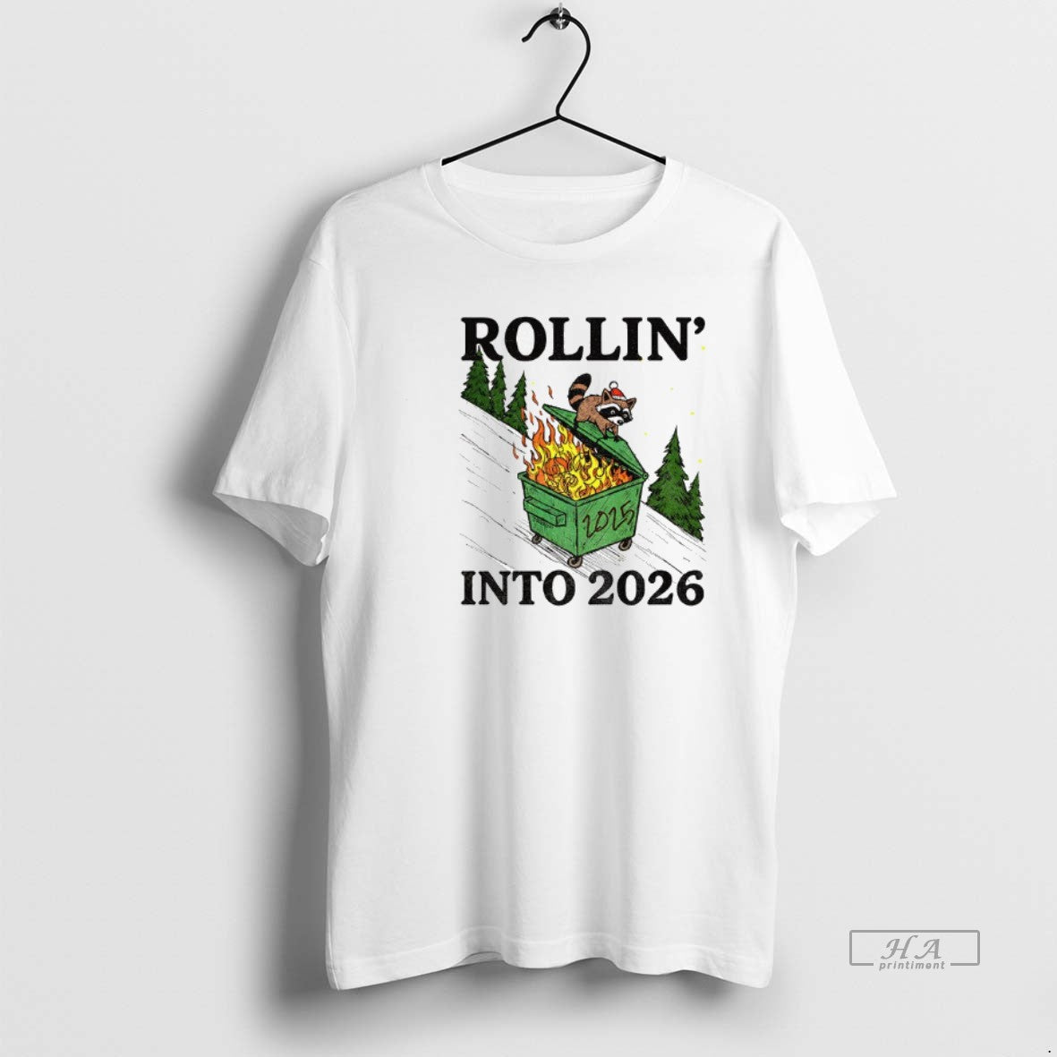 Official Funny Raccoon Feral Rollin Into 2026 Christmas Happy New Year T-Shirts, Hoodie, Sweatshirt | WearSparks.com