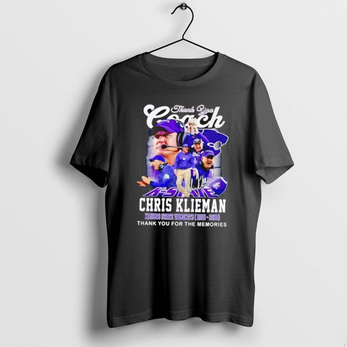Official Funny Thanks You Coach Chris Klieman Kansas State Wildcats 20192025 Vintage T-Shirts, Hoodie, Sweatshirt