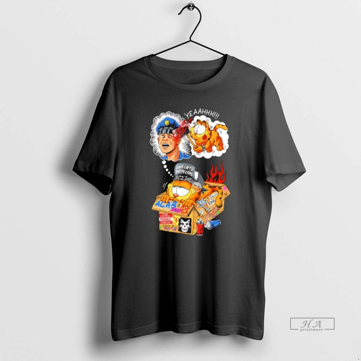 Official Garf Love Cats Hate Cops Acab Graphic T-Shirts, Hoodie, Sweatshirt | WearSparks.com