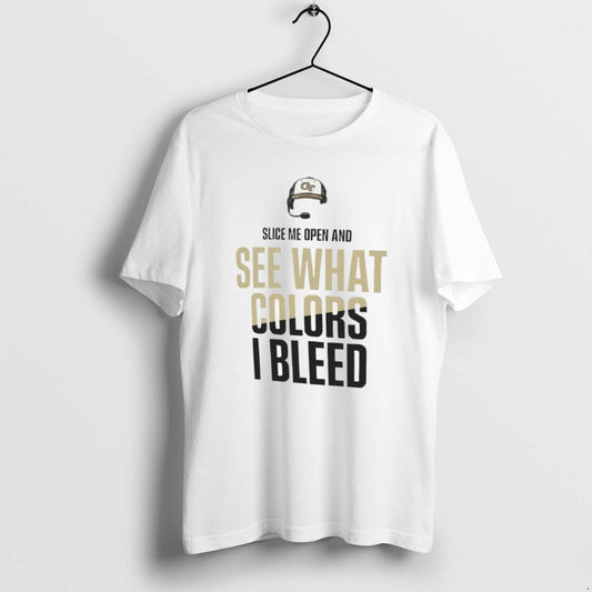 Official Georgia Tech Yellow Jackets Football Slice Me Open And See What Colors I Bleed T-Shirts, Hoodie, Sweatshirt