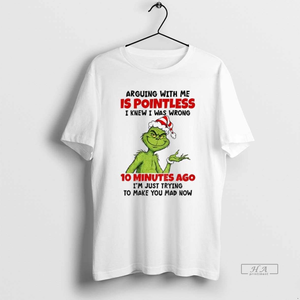 Official Grinch Arguing With Me Is Pointless I Knew I Was Wrong 10 Minutes Ago T-Shirts, Hoodie, Sweatshirt | WearSparks.com