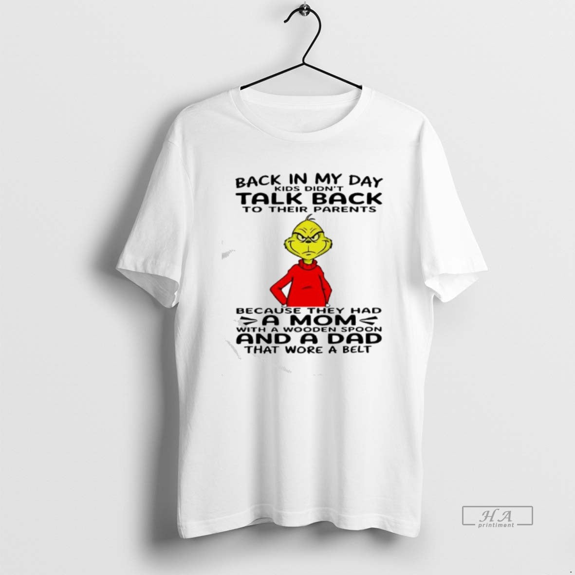 Official Grinch Back In My Day Kids Didnt Talk Back To Their Parents T-Shirts, Hoodie, Sweatshirt | WearSparks.com