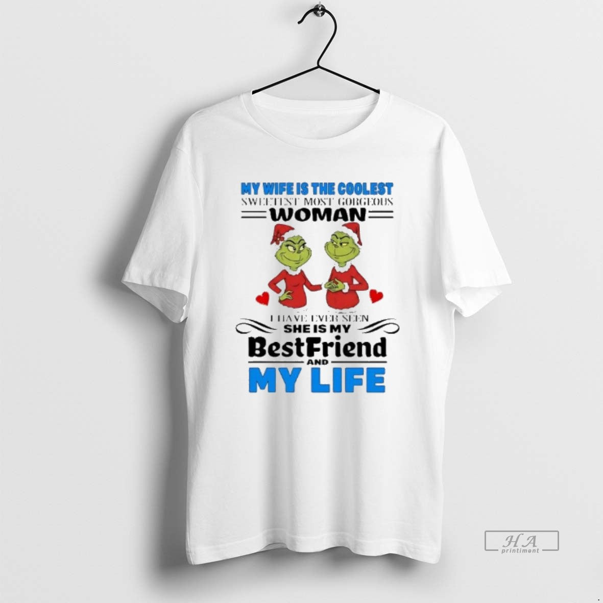 Official Grinch My Wife Is The Coolest Sweetest Most Gorgedus Woman Christmas T-Shirts, Hoodie, Sweatshirt | WearSparks.com