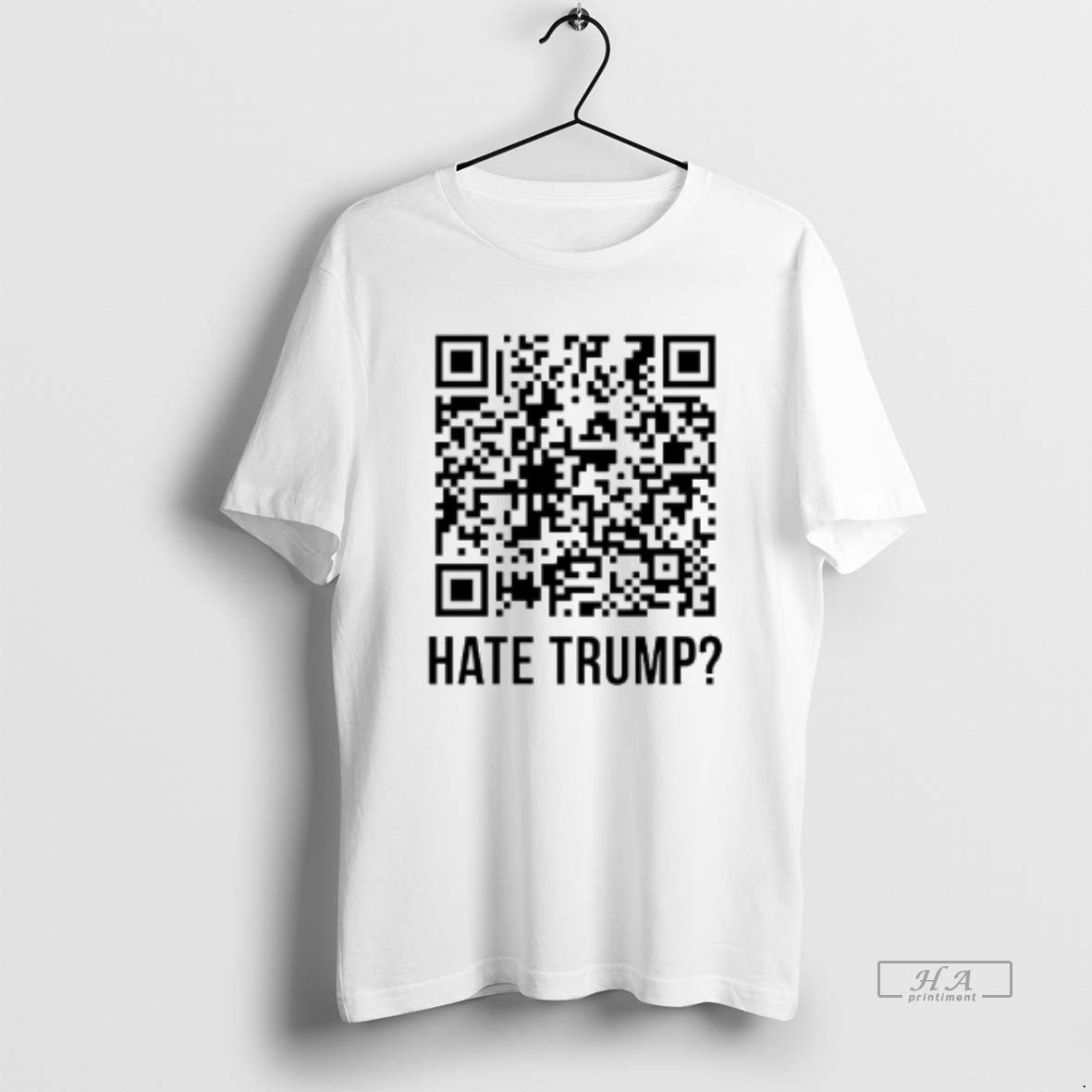 Official Hate Trump Gives Middle Finger Qr Code T-Shirts, Hoodie, Sweatshirt | WearSparks.com