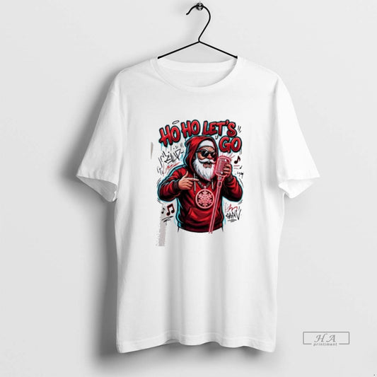 Official Ho Ho Lets Go Hip Hop Santa Christmas T-Shirts, Hoodie, Sweatshirt | WearSparks.com