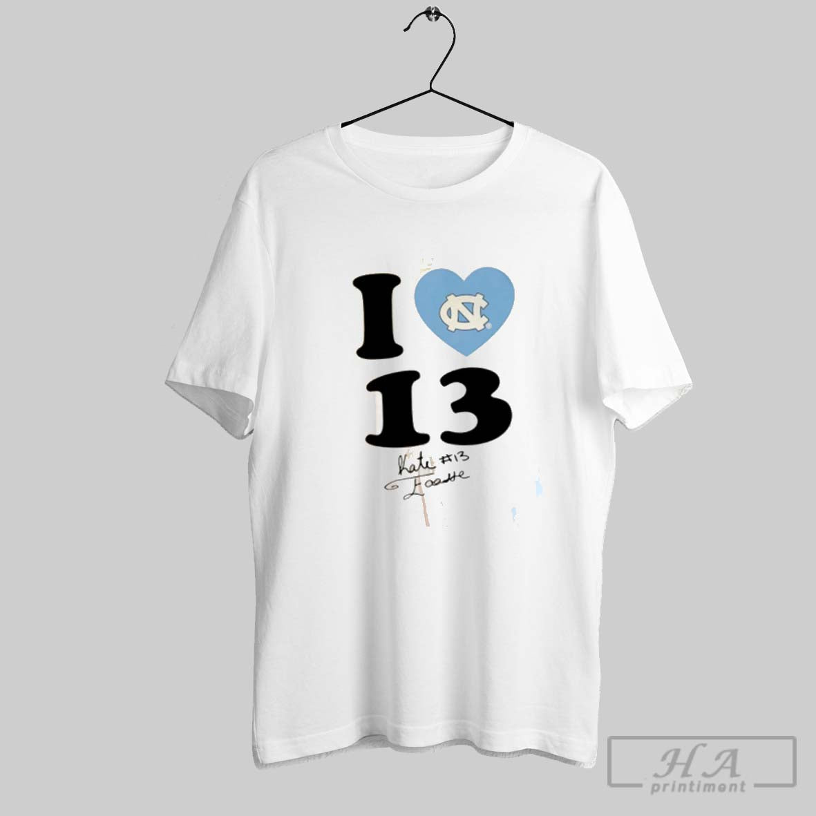 Official I Love 13 Kate Faasse North Carolina Tar Heels Signature