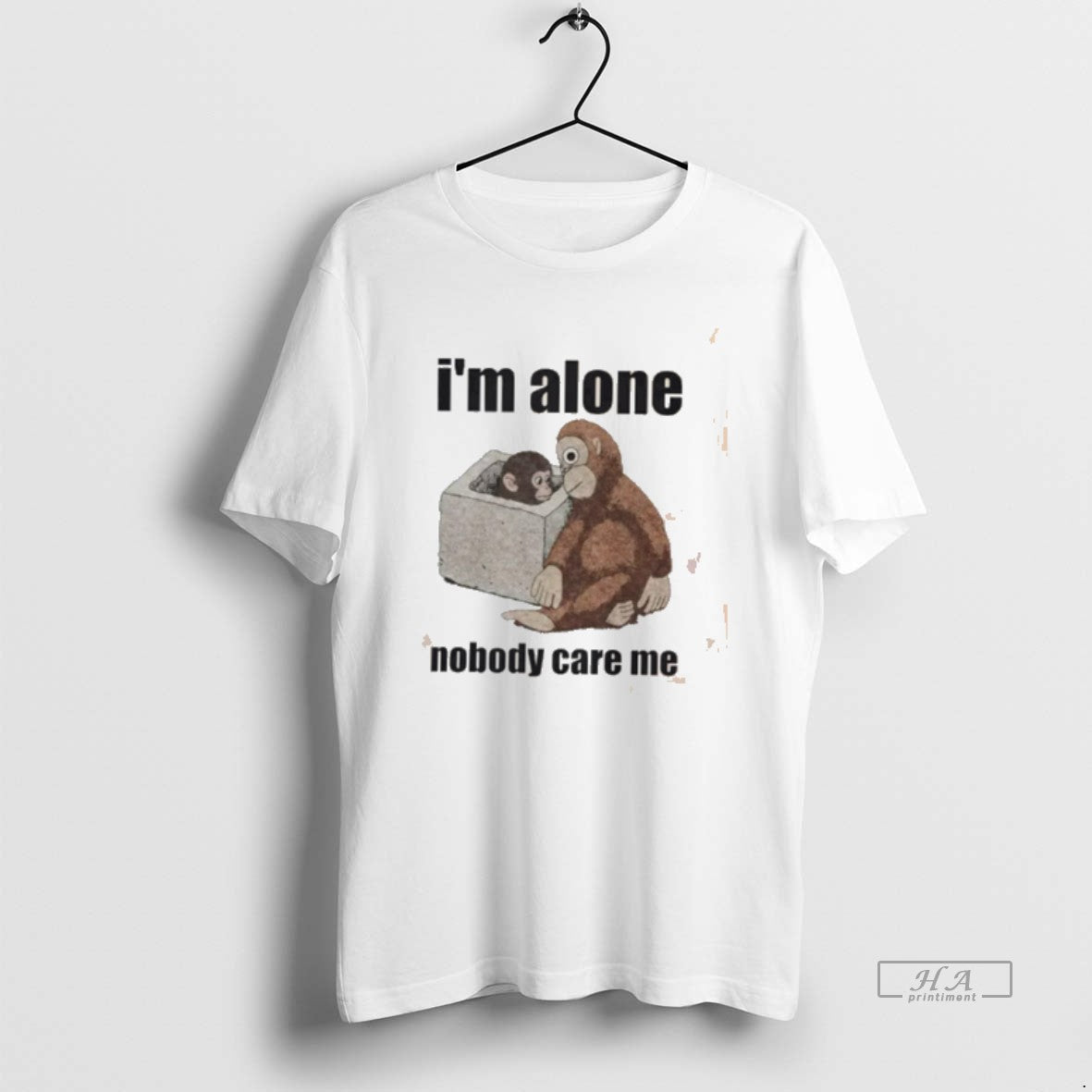 Official Im Alone Nobody Care Punch Monkey Tee T-Shirt, Sweatshirt, Hoodie