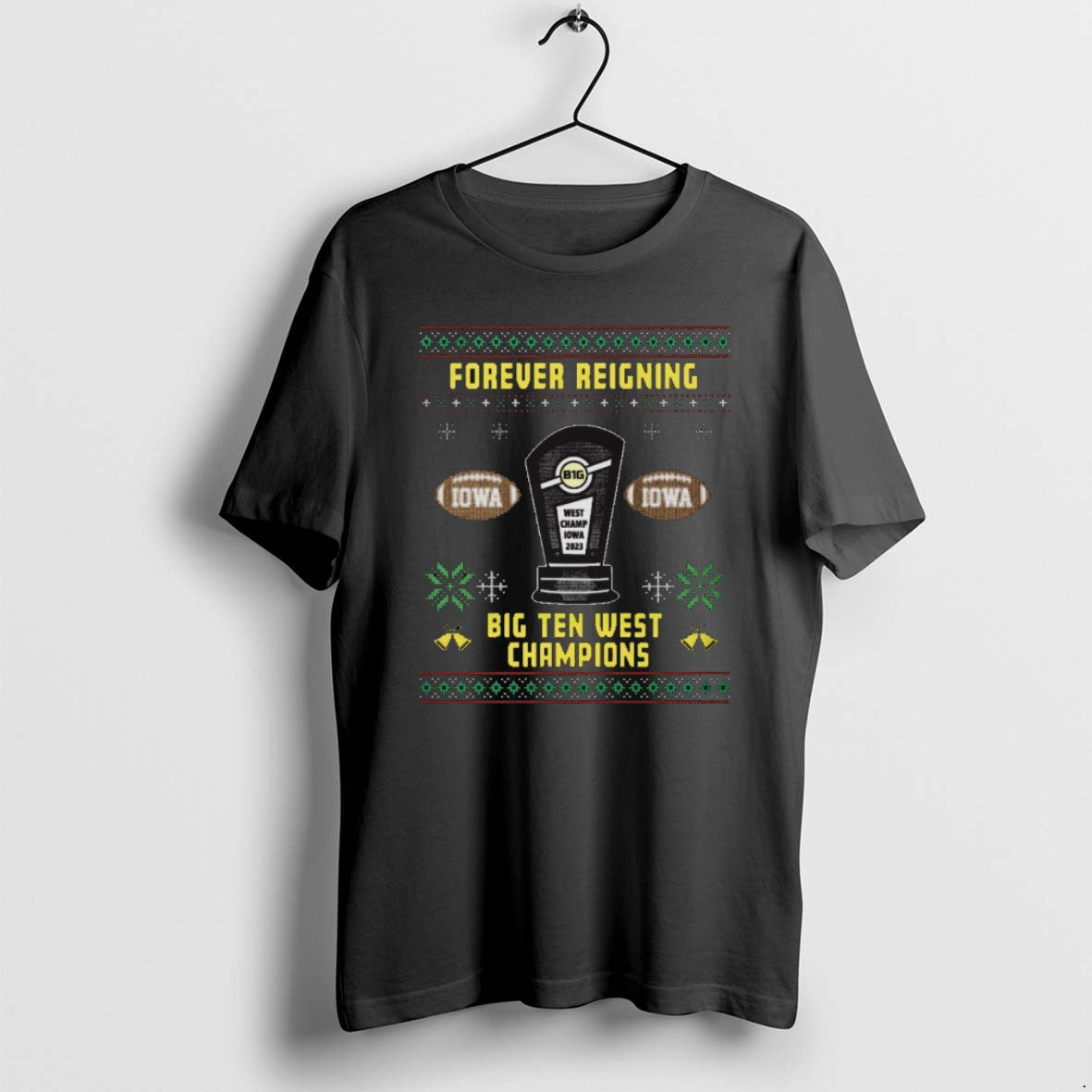 Official Iowa Forever Reigning Big Ten West Champions Ugly Christmas 2025 T-Shirts, Hoodie, Sweatshirt | WearSparks.com