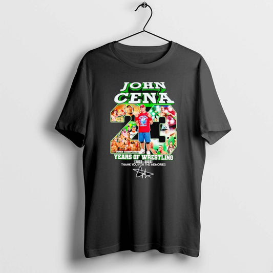 Official John Cena Years Of Wrestling 2002 2025 Thank You For The Memories Signature T-Shirts, Hoodie, Sweatshirt