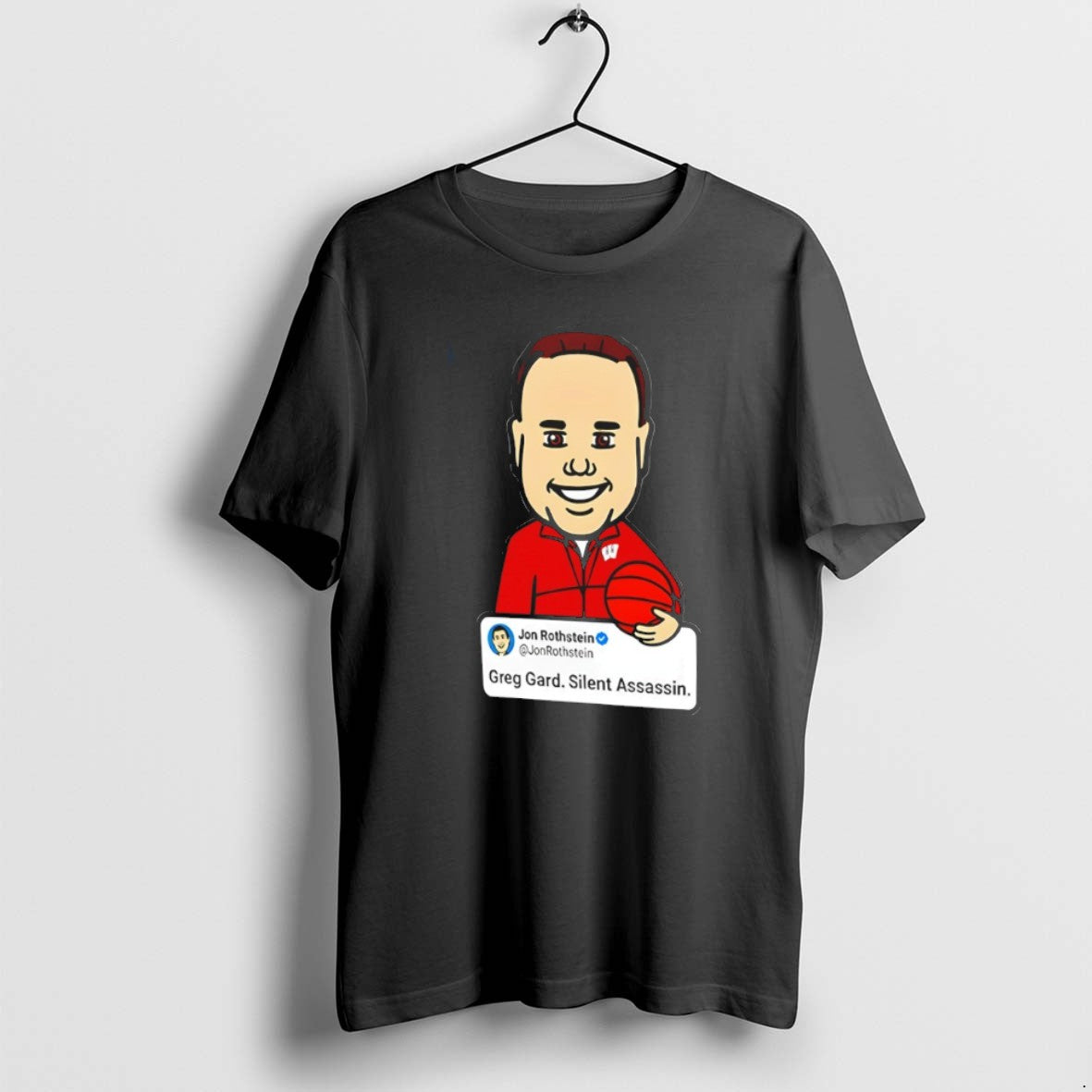 Official Jon Rothstein Cartoon Basketball Greg Gard Silent Assassin T-Shirts, Hoodie, Sweatshirt | WearSparks.com