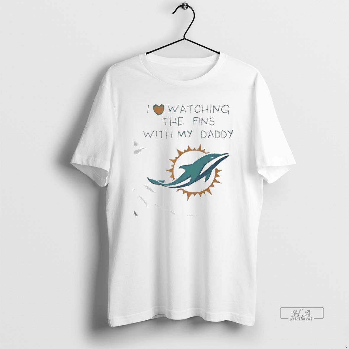 Official Miami Dolphins Love I Watching Fins With Daddy Baby T-Shirts, Hoodie, Sweatshirt | WearSparks.com