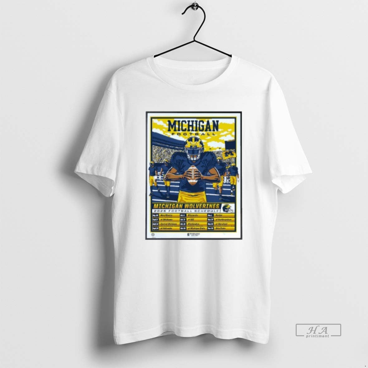 Official Michigan Wolverines 2025 Football Schedule Phenom Gallery Mens White T-Shirts, Hoodie, Sweatshirt | WearSparks.com