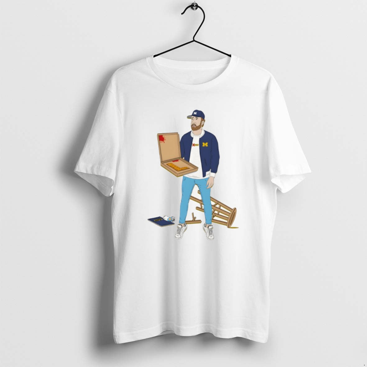 Official Michigan Wolverines Football Holding Pizza Meme T-Shirts, Hoodie, Sweatshirt | WearSparks.com
