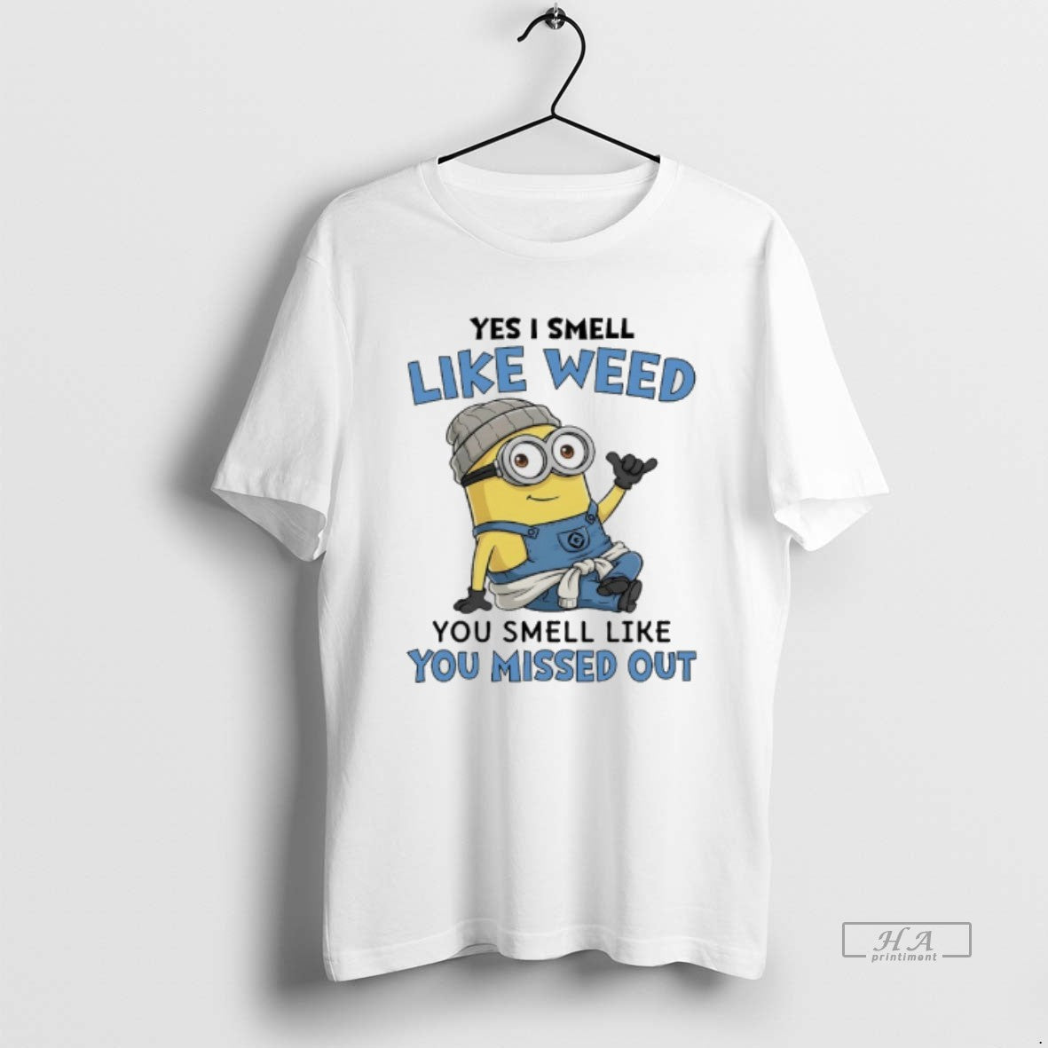 Official Minions Yes I Smell Like Weed You Smell Like You Missed Out T-Shirts, Hoodie, Sweatshirt | WearSparks.com