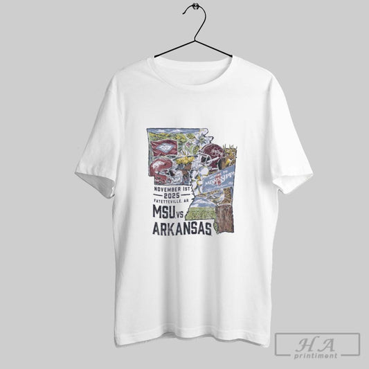 Official Mississippi State Bulldogs Vs Arkansas Razorbacks Game Day 2025 T