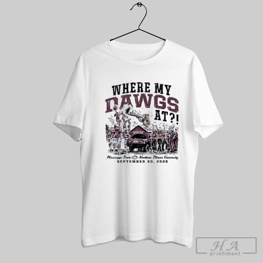 Official Mississippi State Bulldogs Vs Northern Illinois Huskies Game Day 2025 T