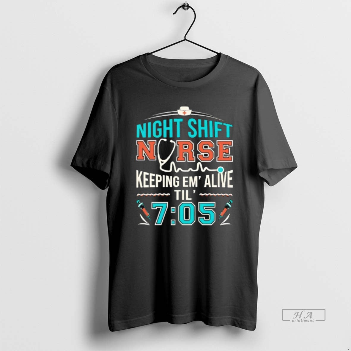 Official Night Shift Nurse Keeping Em Alive Til 7 05 T-Shirts, Hoodie, Sweatshirt | WearSparks.com