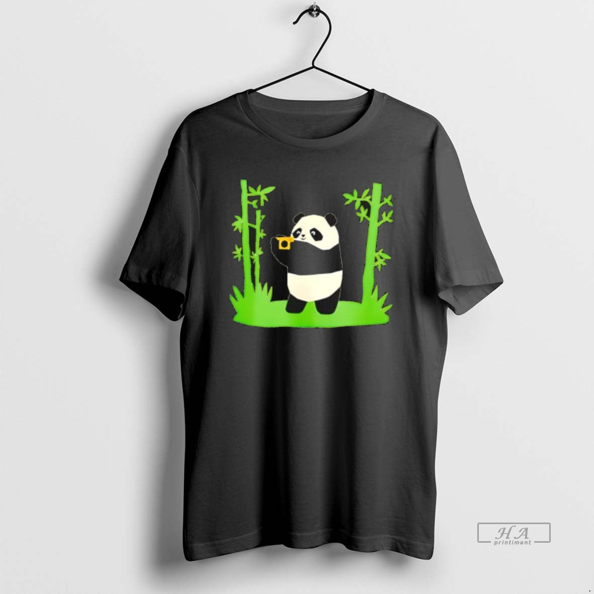 Official Panda Holding The Camera Cartoon Black T-Shirts, Hoodie, Sweatshirt | WearSparks.com
