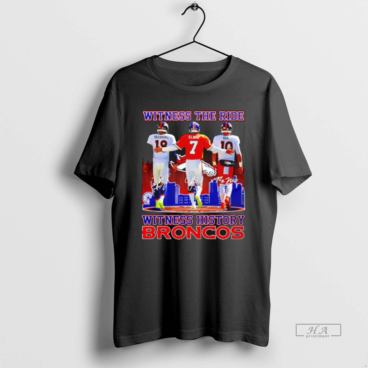 Official Peyton Manning X John Elway X Bo Nix Witness The Ride Witness History Denver T-Shirts, Hoodie, Sweatshirt