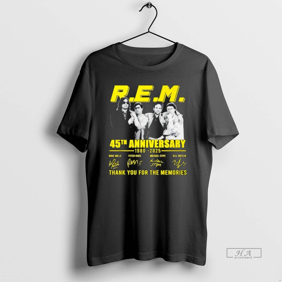 Official Rem 45th Anniversary 1980 2025 Thank You For The Memories Black T-Shirts, Hoodie, Sweatshirt | WearSparks.com