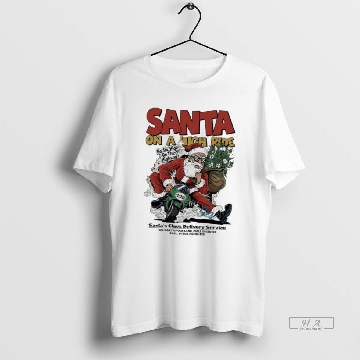 Official Santa On A High Ride Santas Claus Delivery Service T-Shirts, Hoodie, Sweatshirt | WearSparks.com