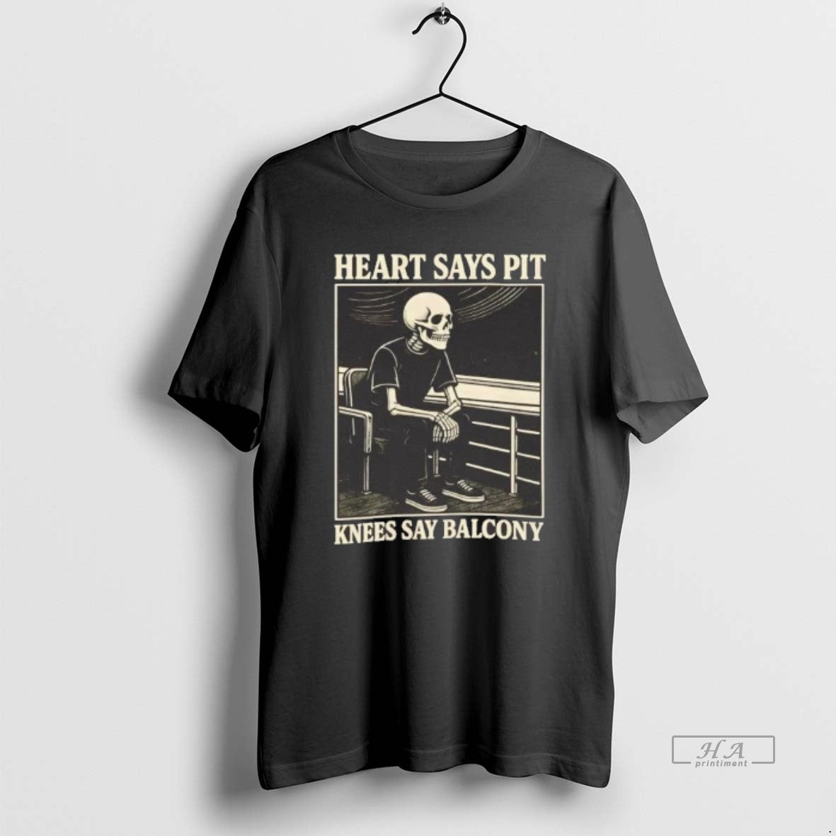 Official Skeleton Heart Says Pit Knees Say Balcony T-Shirts, Hoodie, Sweatshirt | WearSparks.com