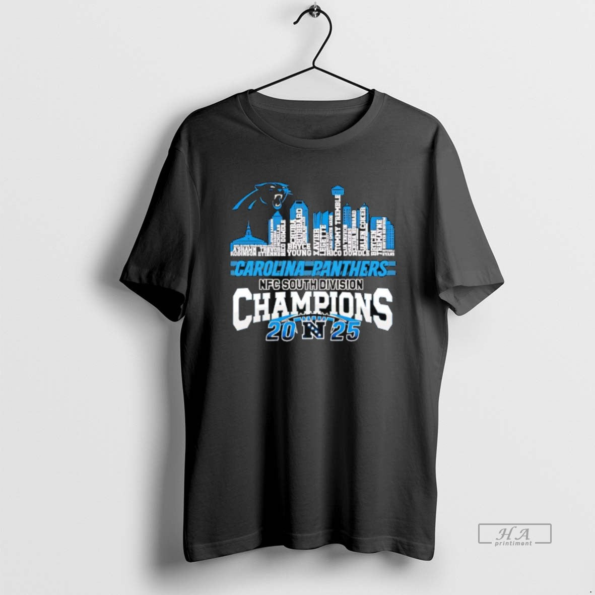 Official Skyline Of Carolina Panthers 2025 Nfc South Division Champions T-Shirts, Hoodie, Sweatshirt | WearSparks.com
