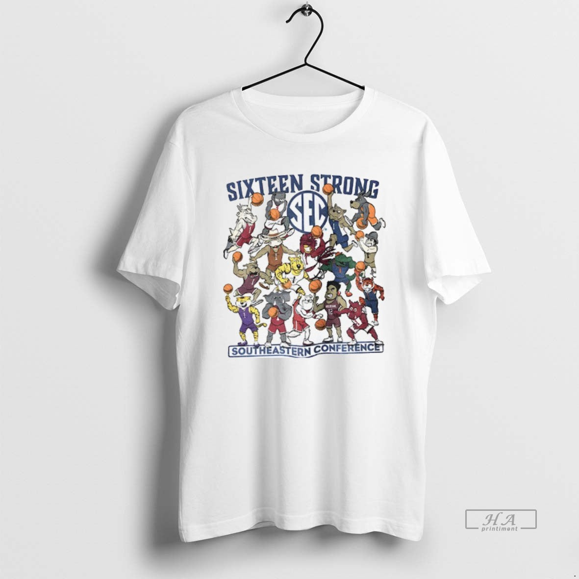 Official Southeastern Conference Sixteen Strong Basketball Sec Mascots T-Shirts, Hoodie, Sweatshirt | WearSparks.com