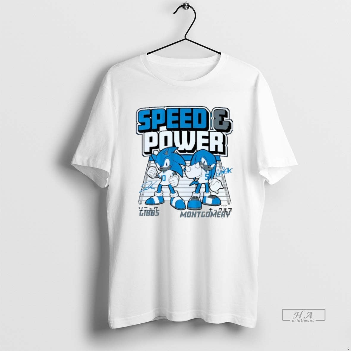Official Speed And Power Jahmyr Gibbs And David Montgomery Detroit Lions Signature Mens White Tee Hoodie, Sweatshirt