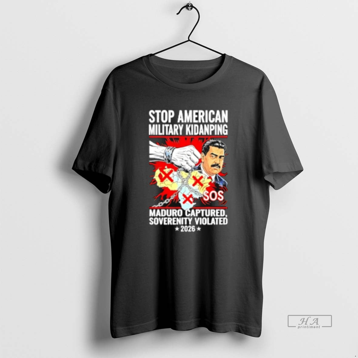 Official Stop American Military Kidnapping Maduro Captured Soverenity Violated 2026 T-Shirts, Hoodie, Sweatshirt