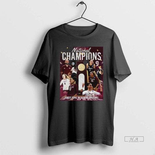Official Texas Am Aggies 2025 Ncaa National Womens Volleyball Champions First Time In School History T-Shirts, Hoodie,...