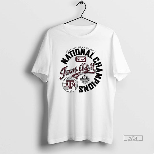 Official Texas Am Aggies Ncaa Division I Womens Volleyball Championship 2025 T-Shirts, Hoodie, Sweatshirt | WearSparks.com