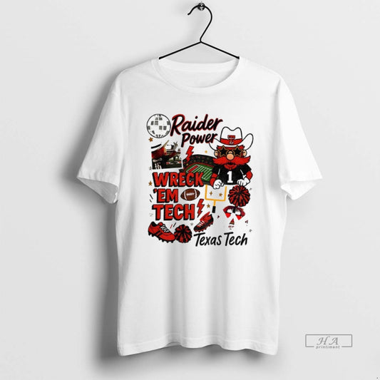 Official Texas Tech Red Raiders Texas Tech Wreck Em Game Day 2025 Raider Power T-Shirts, Hoodie, Sweatshirt | WearSparks.com