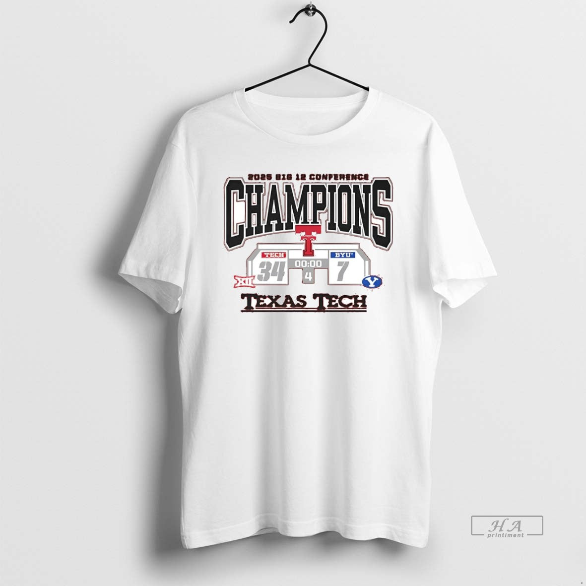 Official Texas Tech Red Raiders Vs Byu Cougars Big 12 Conference Champions Score 2025 T-Shirts, Hoodie, Sweatshirt