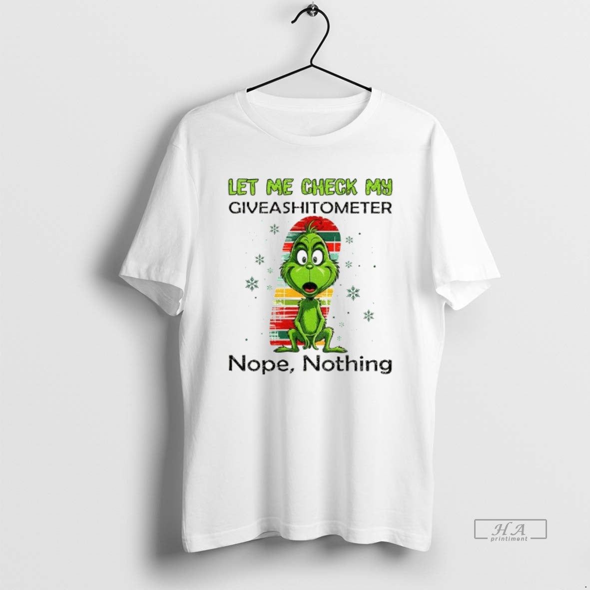Official Trendy Grinch Let Me Check My Giveshitometer Nope Nothing Xmas