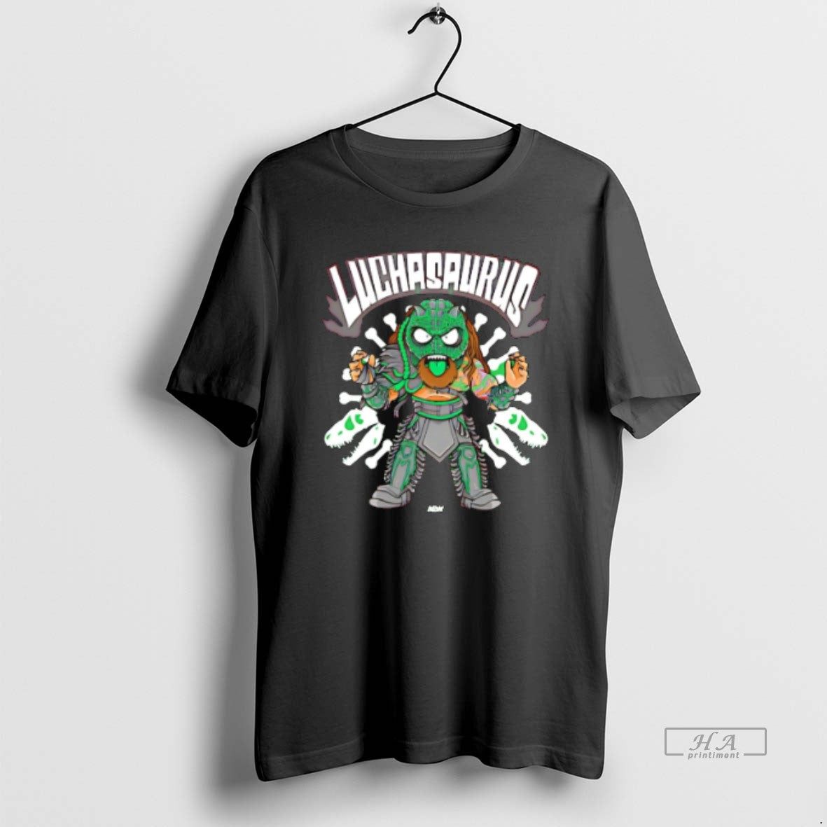 Official Trendy Luchasaurus Back From Extinction Caricature