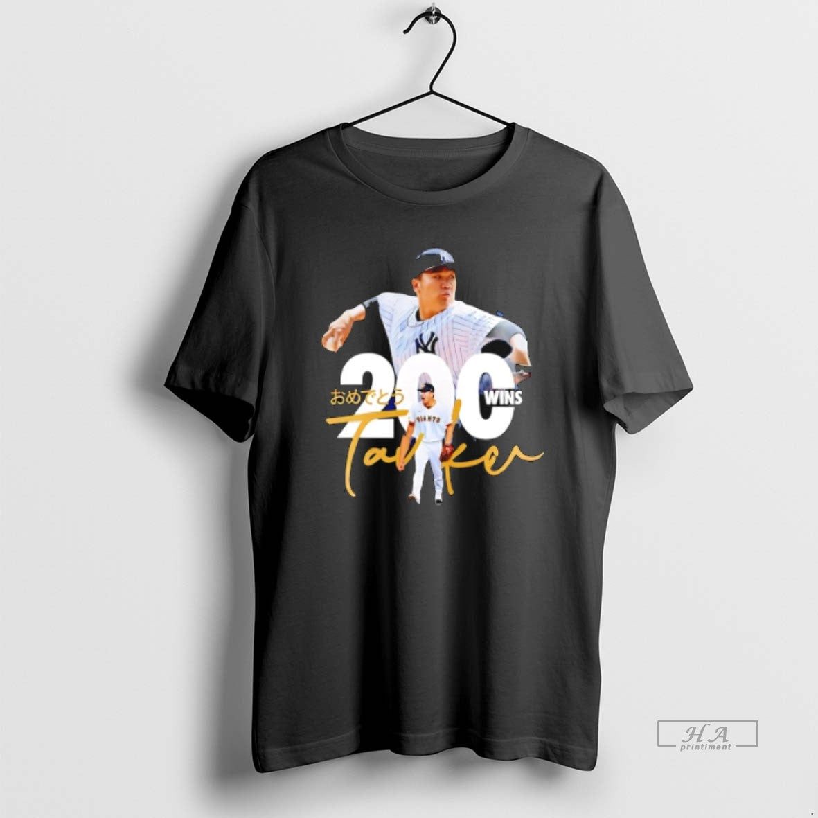 Official Trendy Masahiro Tanaka New York Yankees 200 Wins Japan Graphic