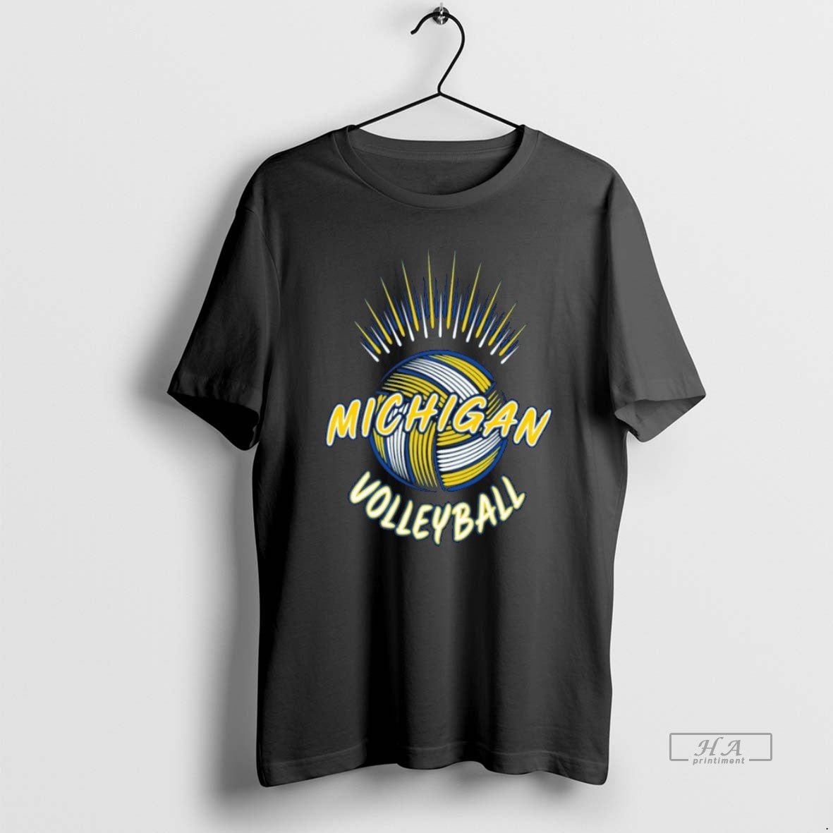 Official Trendy Michigan Wolverines Volleyball Spike