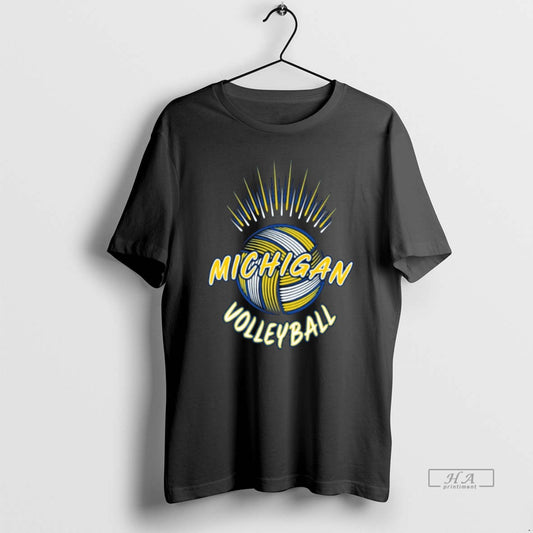 Official Trendy Michigan Wolverines Volleyball Spike
