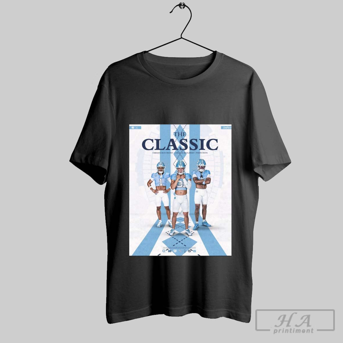 Official Trendy North Carolina Tar Heels The Classic Carolina Blue Helmet Carolina Blue Jersey White
