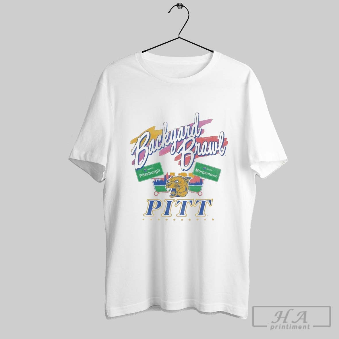 Official Trendy Pitt Panthers Backyard Brawl Ringer