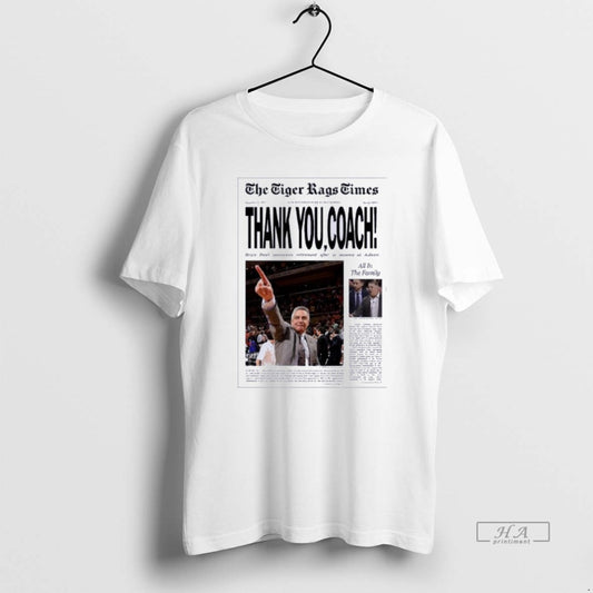 Official Trendy The Tigers Rags Time Bruce Pearl Thank You Coach