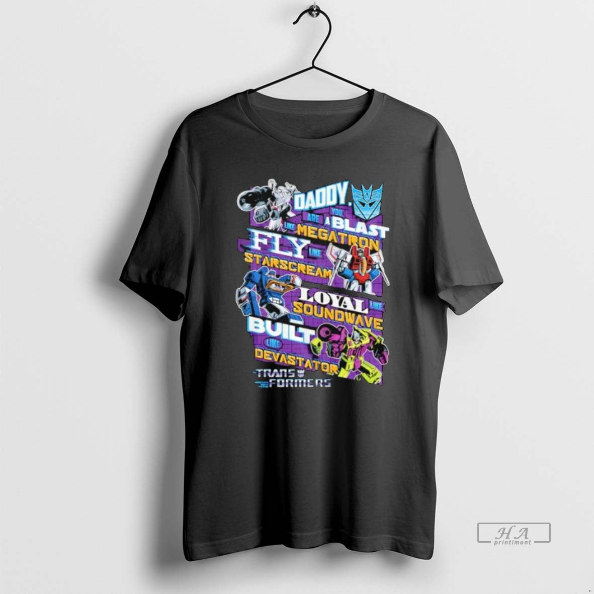 Official Trendy Transformers Decepticons Fathers Day Megatron Starscream Soundwave Devastator Logo